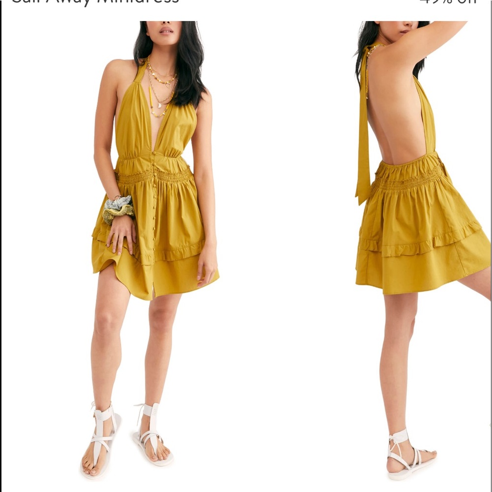 Free people sail away mini dress